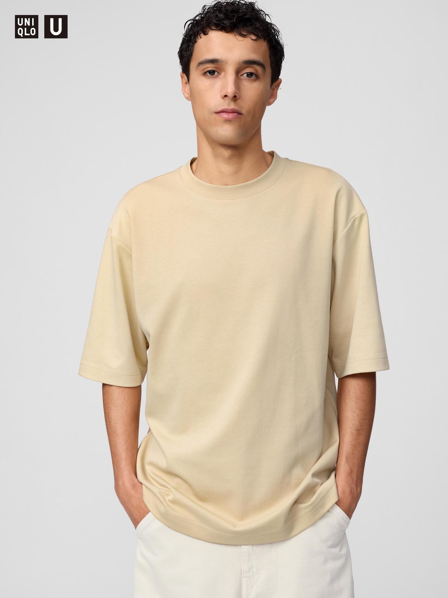 Uniqlo Япония Air RhyThm Хлопковая Оверсайз Футболка 42 YELLOW/XS