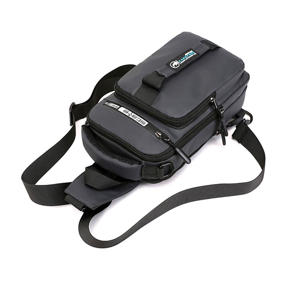 Herren USB-Lade Schulter Umhängetasche Rucksack Diebstahlschutz Wasserdicht Crossbody Taschen Reißverschluss Sport Gürteltaschen Aufbewahrung