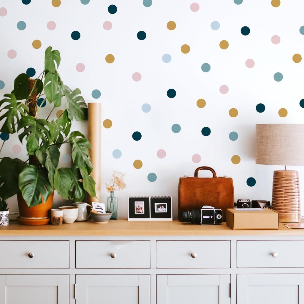 RoomMates Wall Sticker Multicolor Peelable Polka Dots 3.8cm X 3.8cm [Regular Japanese Import Product] RMK4829SCS