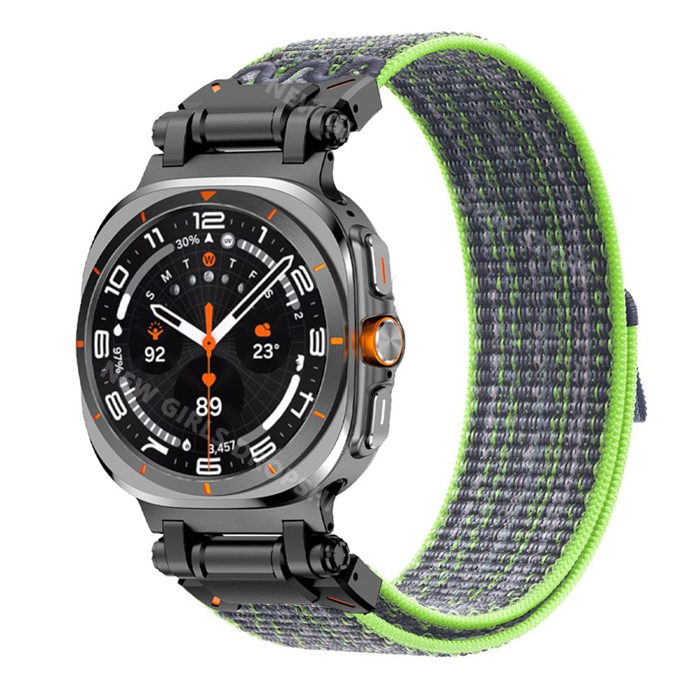 Sports Nylon Loop Band For Samsung Galaxy Watch Ultra 47mm Men WatchStrap For SAMSUNG GALAXY WATCH 7 ULTRA 47mm No Gaps Bracelet