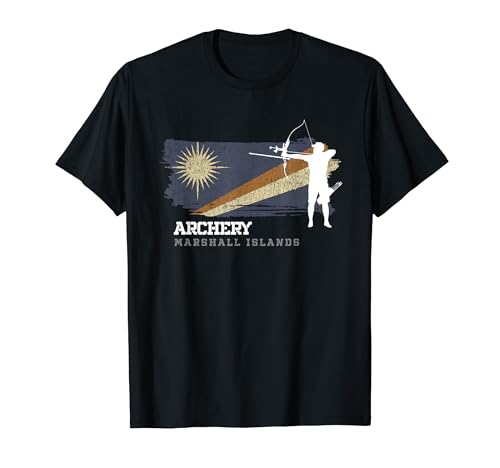 Archery Marshall Islands Marshall Islands Flag Archer Bow and Arrow T-Shirt