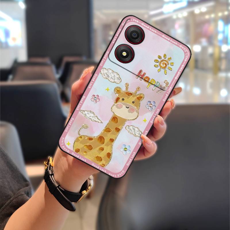 Cute Back Cover Phone Case For ZTE Blade A34 Full Wrap Phone Pouch Anti-dust Anti-knock Graffiti Fashion Design Cartoon