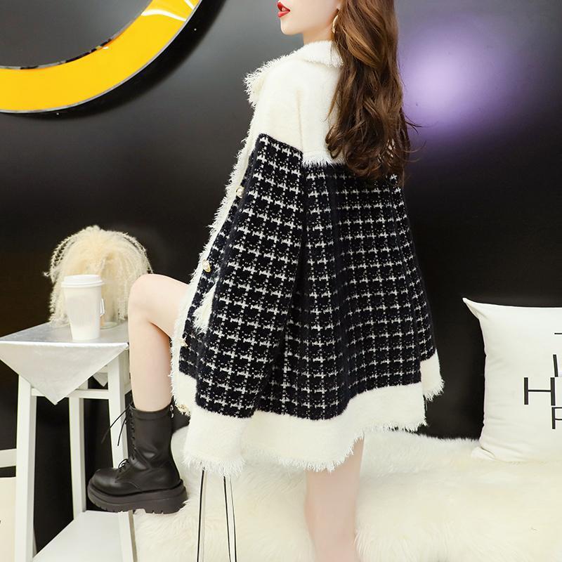 Cardigan Coat Autumn and Winter 2022 Korean Loose and Thickened Imitation Mink Velvet Sweater Female