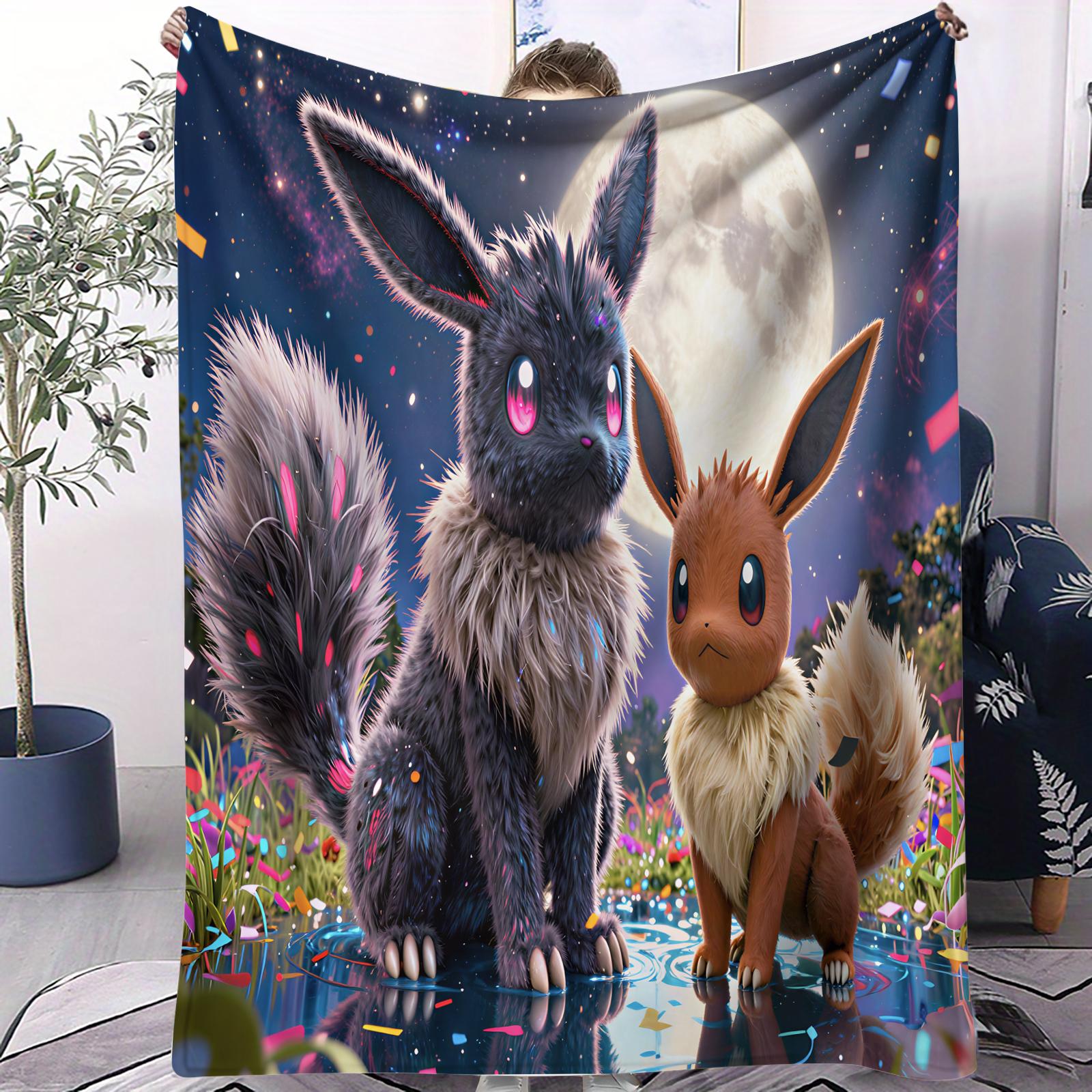 

Cartoon Pikachu Theme Monster Printed Flannel Blanket For OfficeCamp Travel Multifunctional Universal Blanket Fan Gift 70x100cm