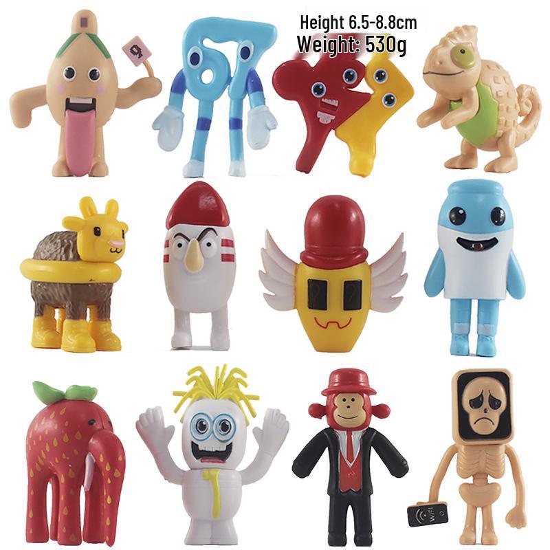 Cross-border 3.5-inch Brain Rot Game Plush Toy Ornament, 8 Styles Blind Bag.