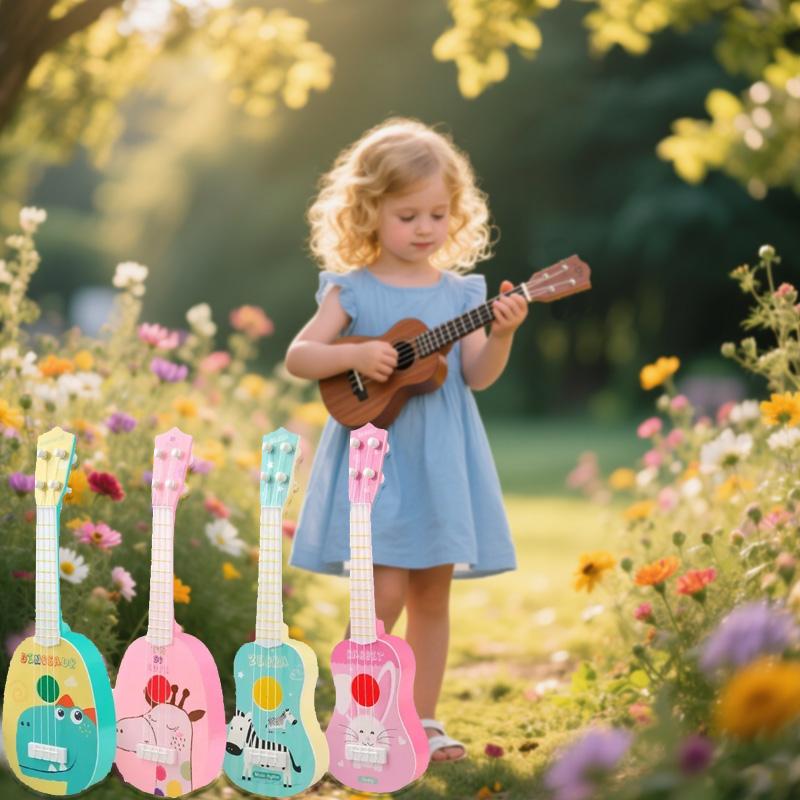 Kids Guitar Musical Instrument Ukulele Musical Montessori Toys for Children Learning Educational Toys Christmas Birthday Art Toy