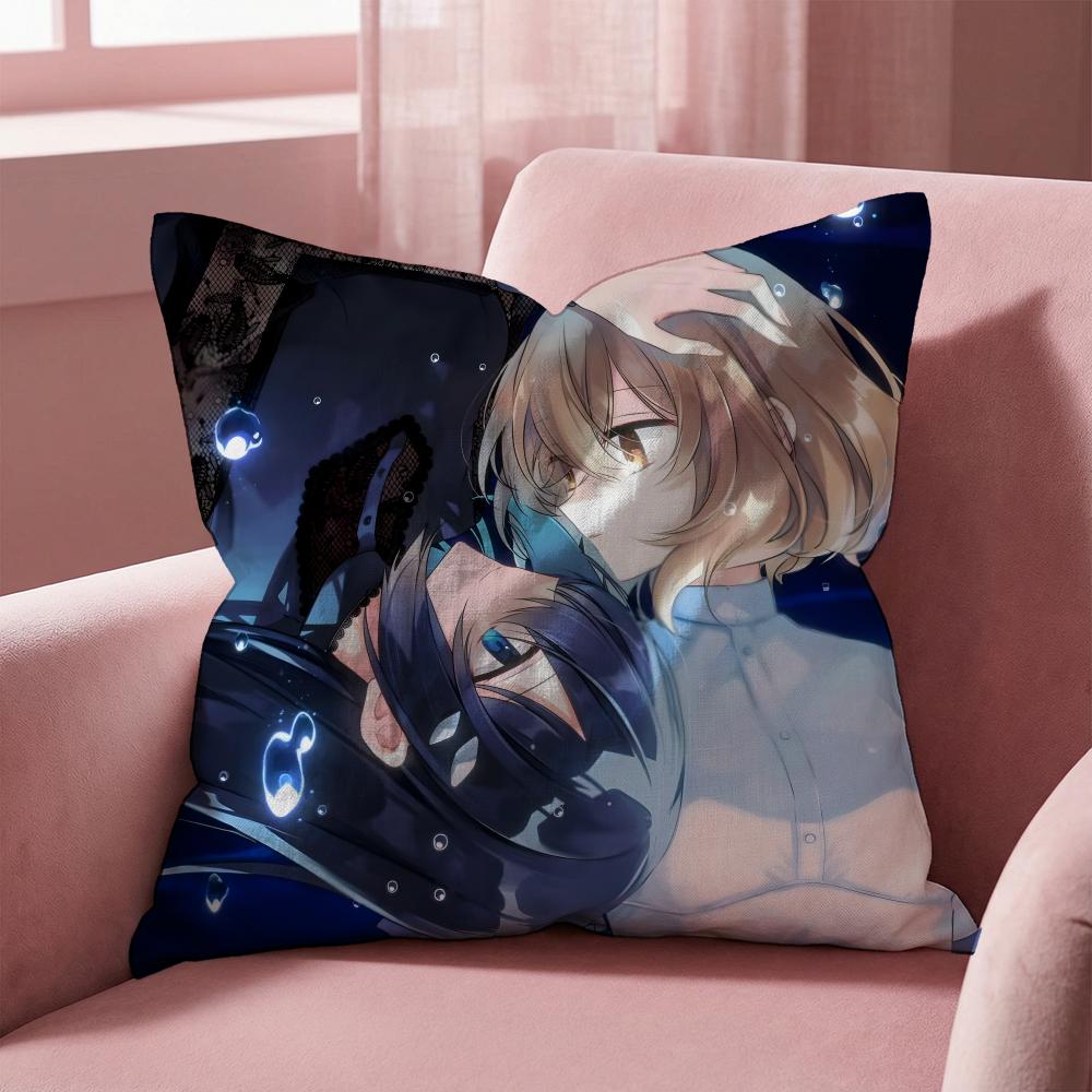 

Watashi Tabetai Hito de Nashi Cushion Cover Multi-Scene Pillow Cover for Home & Car - Reversible, Soft & Durable for Daily Use 30cmx30cm
