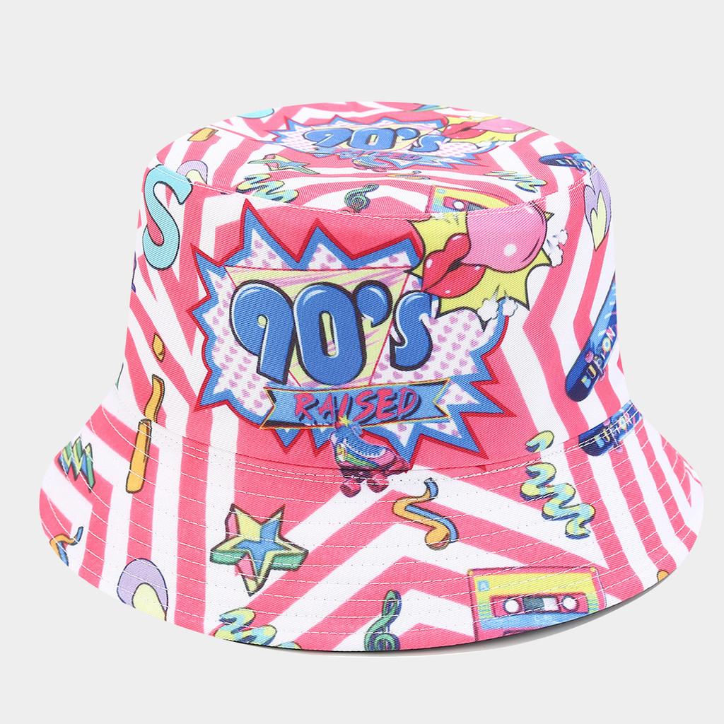 

Retro Print Design Fisherman Hat With Wide Brim For Summer Fashion Fans Color17