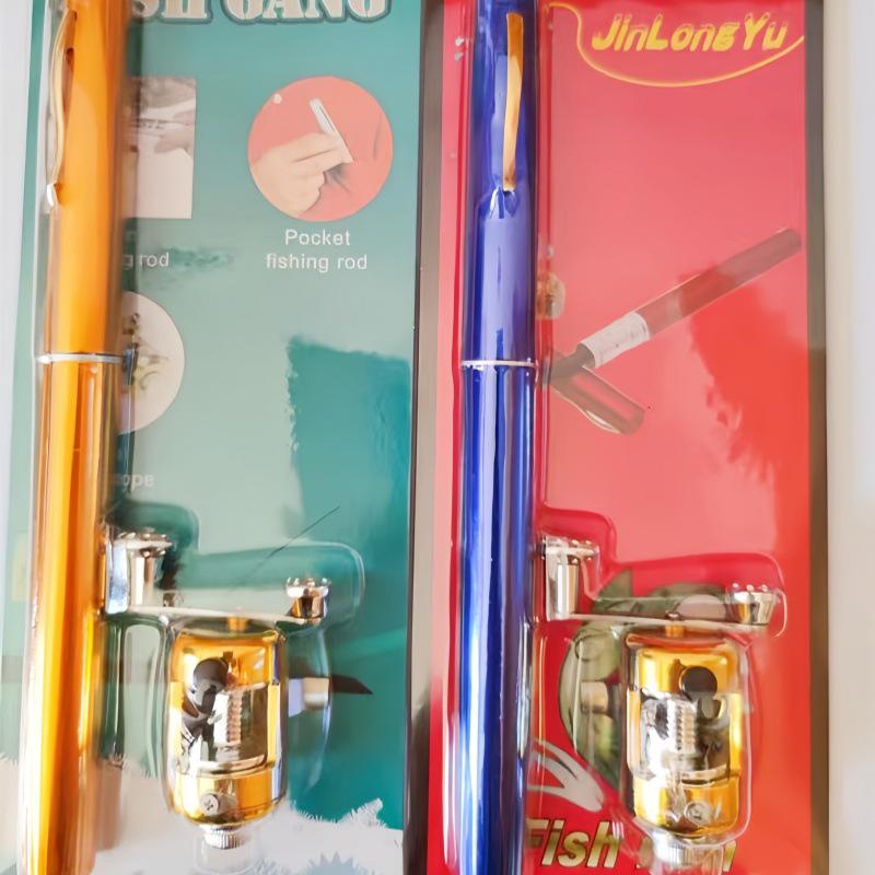 Mini Pen Fishing Rod Set: Ultra-Short Raft Rod with Reel for Convenient Parent-Child Fishing Adventures