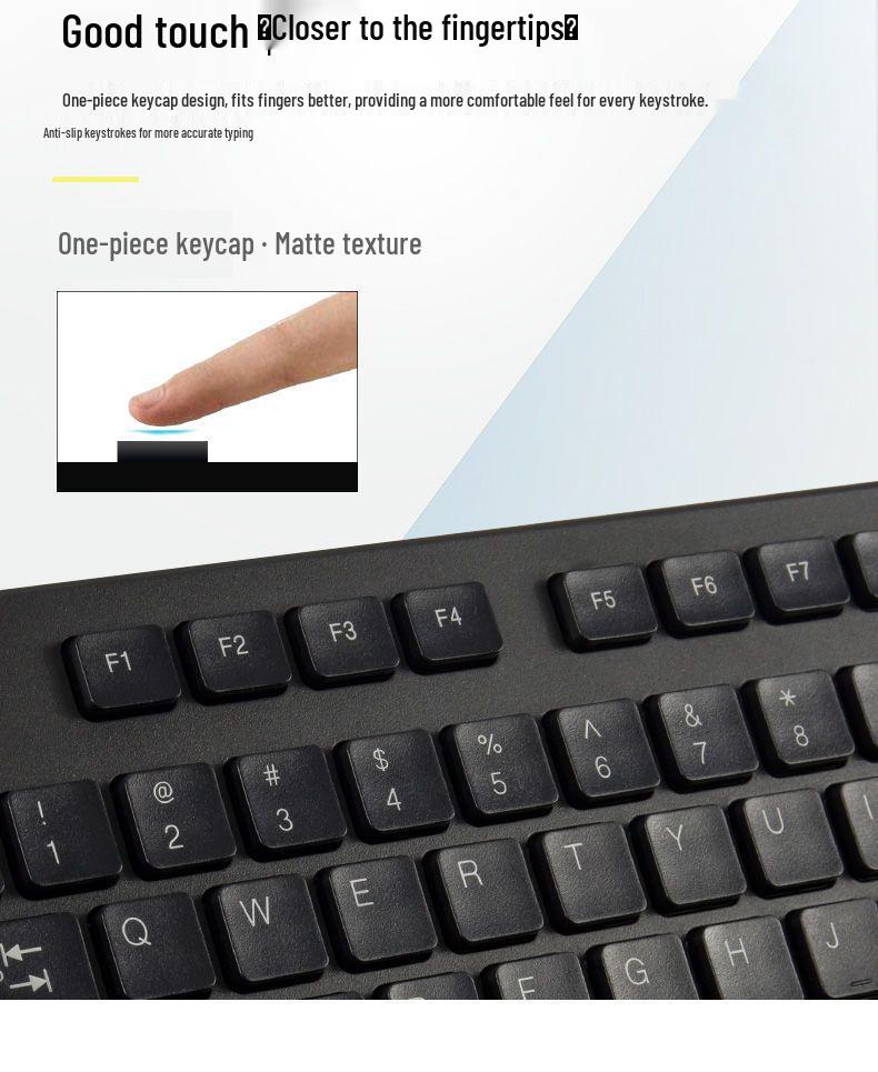 Silent Wired Chocolate Punk Keyboard - USB for Home, Office, Gaming, and Typing