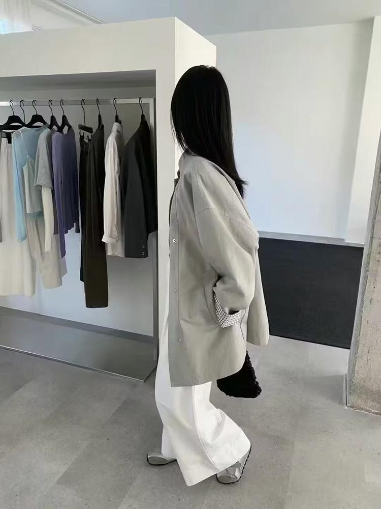 Korean-British Style Women's Mid-Length Trench Coat - Retro, Versatile, High-End for Spring & Autumn 2025