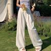 White Large Size Wide Leg Jeans Female Summer High Waist Skinny Loose Drapey Dragging Pants Retro High Waist Street Style Baggy Long Jeans for Ladies