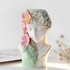 Flower Girl Embossed Cylinder Candle Silicone Mold For Handmade Candle Soap Chocolate Home Decoration and Resin Casting