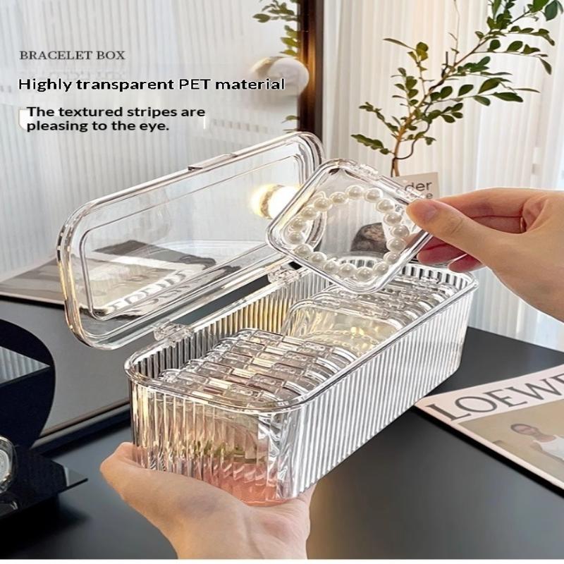 Makeup Bathroom Storage Multifunctional Cosmetic Egg Holder Box With Dustproof Lid -Makeup Brush Lipstick Organizer Vanity Desk
