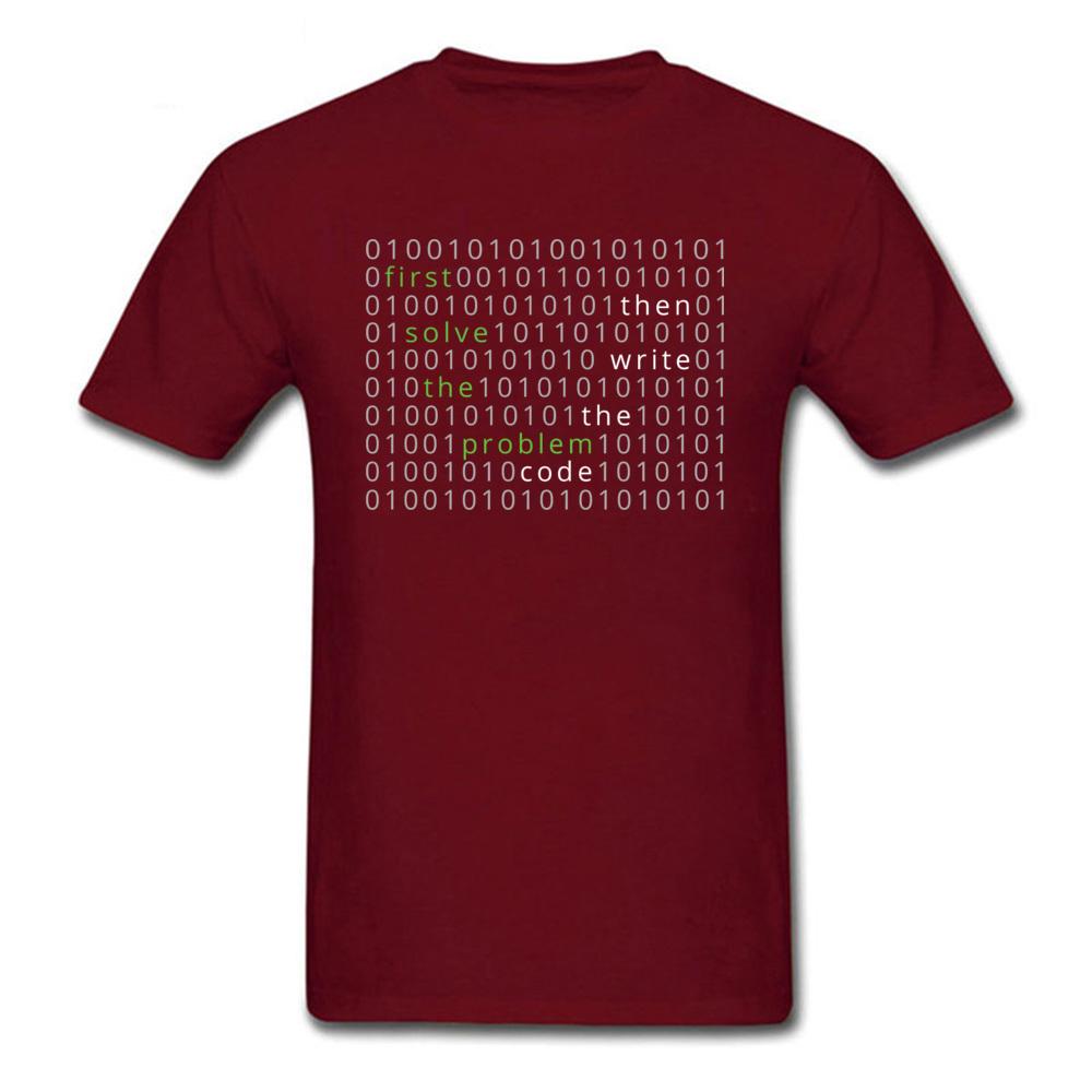 

WordCloud First Solve the Problem Code Tshirts Program Hacker Problemmer IT Computer Camisa Tops & Tees Men Funny O-Neck S