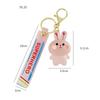 Cartoon Crystal Bear Key Chain Transparent Keyfob Cute Frog Animal Keyring Backpack Pendant Couple Car Keychain