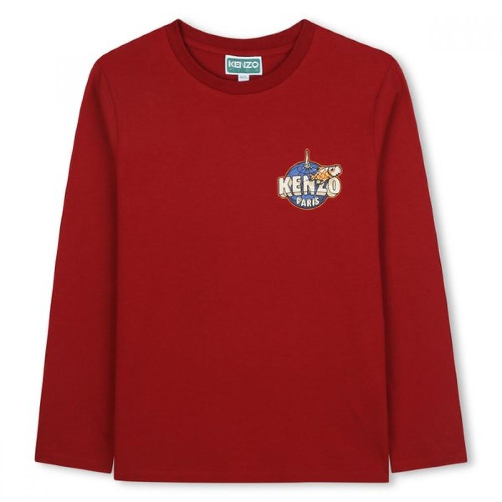 Kenzo Kids Junior 14age Cosmic Fun RockeTfish T shirT z256afT321 Red/14Age