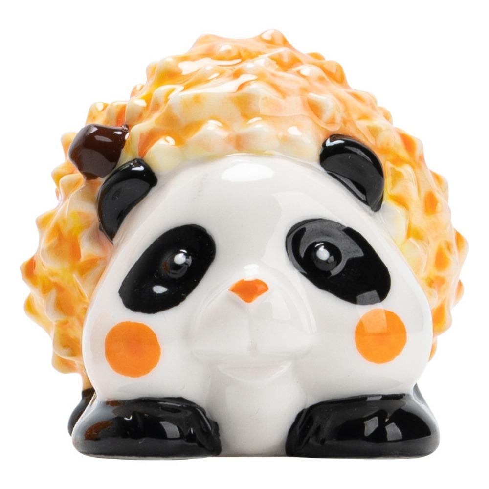 

Handicraft Durian Hedgehog Incense Stove Cartoon Ceramic Incense Holder Panda Tea Pet Home Decor Style 2