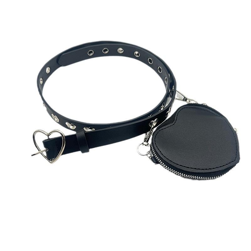 

Женские мини-пояса-сердечки на талию с сумками Модные Y2k Эстетичные Инс Все сочетаемые поясные сумки Японские милые Кавайные Повседневные Панк-ремни 105CM