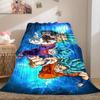 1pz Coperta in Flanella con Stampa Dragon Ball Super, Alta Qualità per Tutte le Stagioni, Decorazione per la Casa, Calore e Comfort, Perfetta per Regali di Natale