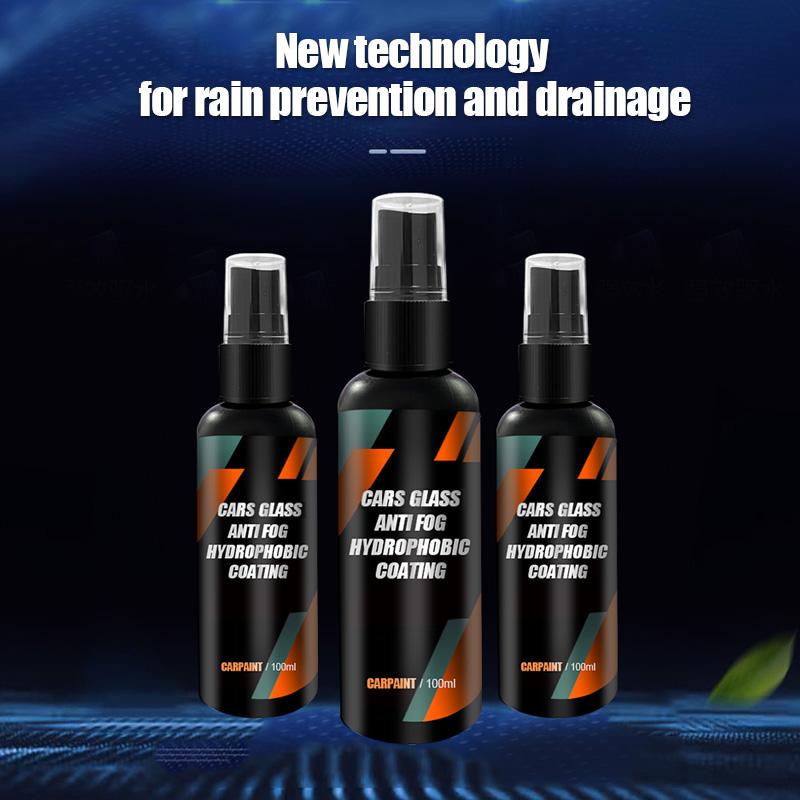 Car Glass Anti-rain Water Spray Repellent Nano Coating Hydrophobic Waterproof Agent Oil Film Removing  Auto Glass Film Agent