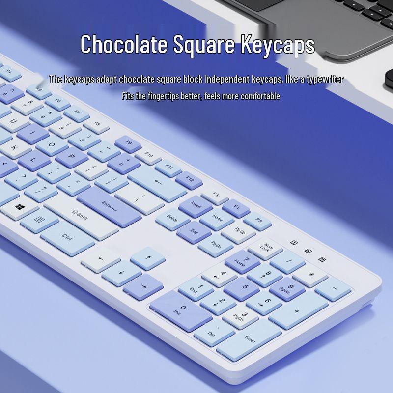 Wireless Esports Gaming Keyboard and Mouse Set - Silent for Desktop, Laptop, or Office Use