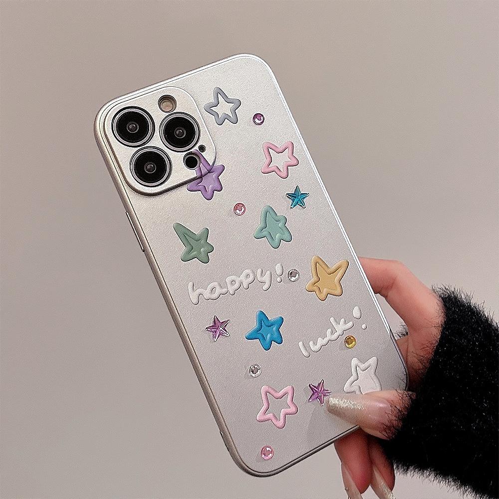 Ins Electroplating Love Diy Stickers for IPhone16 Super Hot 17promax for Apple 13 Mobile Phone Case 14 Full Package