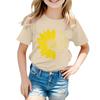 Kids Fashion Short Sleeve Round Neck Floral Printed Casual T-Shirt Top