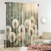 2pcs   2D FLAT PRINTING Curtains (Without Rod) Dandelion Bliss Popular Minimalist Curtains Semi-Sheer Curtains Decorations For