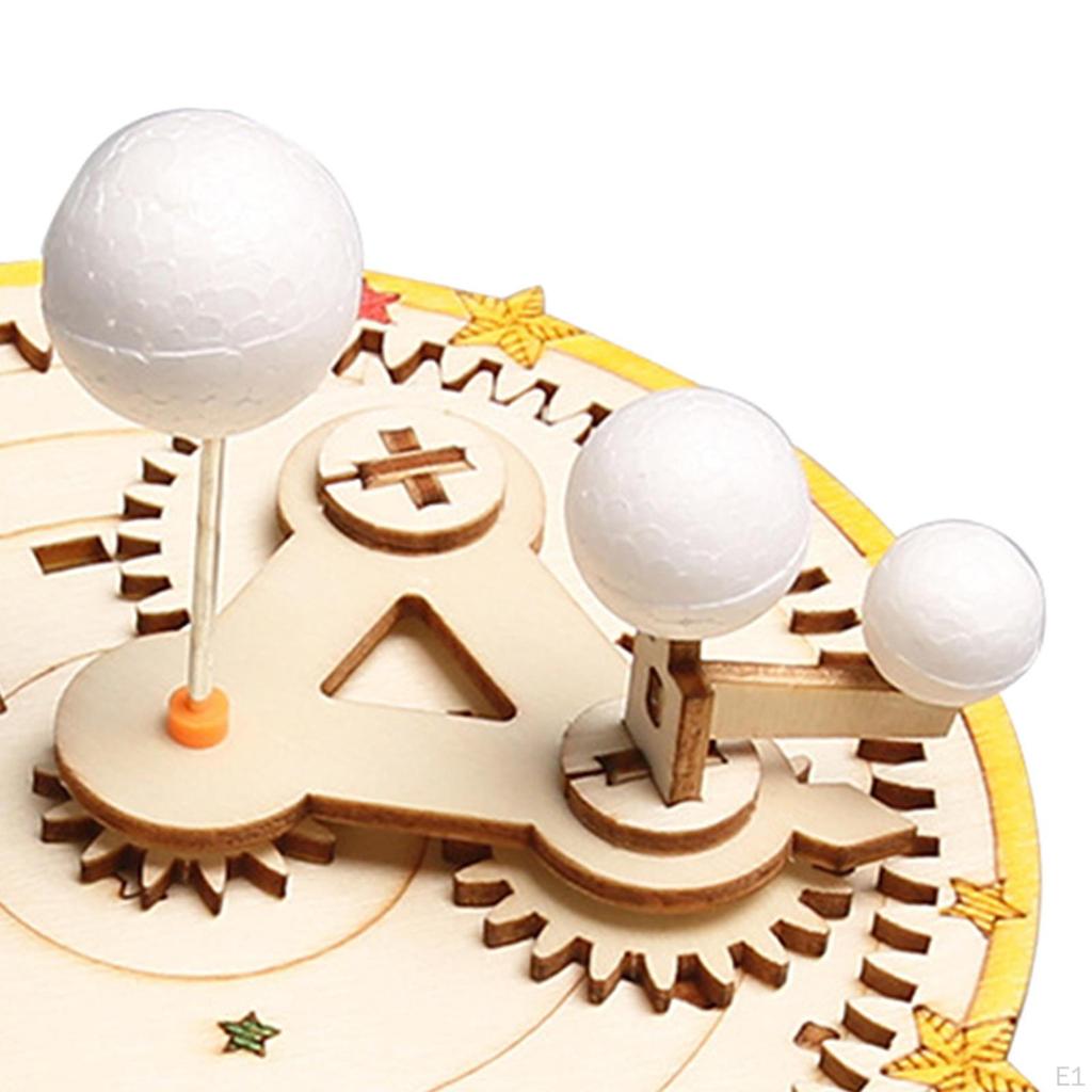 Electric Solar System Model Science Toy Rotating Astronomy Learning Kits Sun Earth Moon Orbital