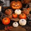 Halloween Party Decoration Ideas Small Velvet Pumpkin Thanksgiving Table Centerpiece, Soft Reusable Decor Items Stuffed for Fall Harvest Farmhouse