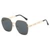 2025 Women's Fashion Metal Chain Sunglasses, Large Frame, Anti-UV, High-End Street Style.