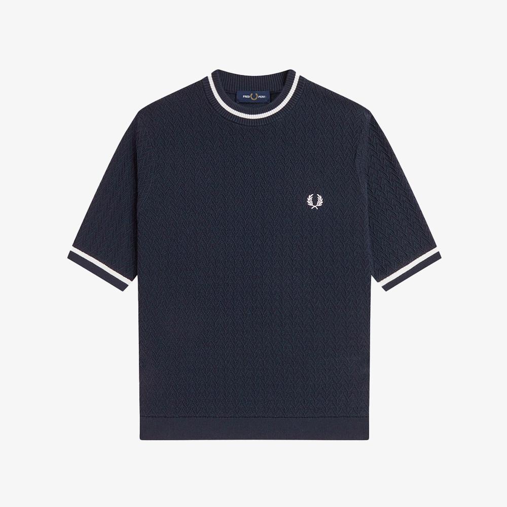 Fred Perry [Womens] Textured Knit Top - Navy Afpf2612131-608