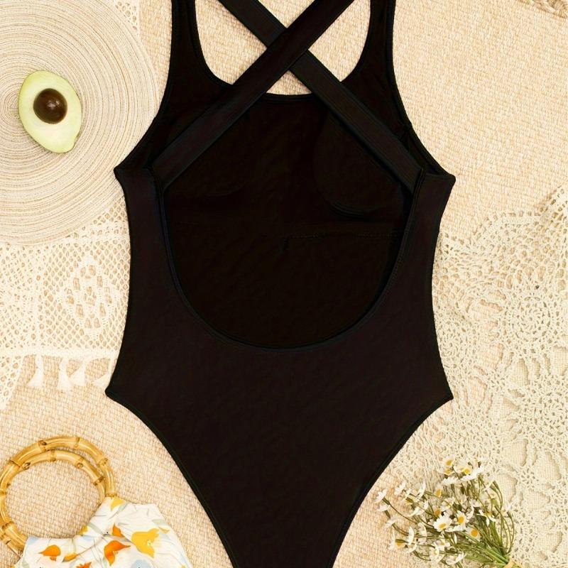 New European and American One-piece Swimsuit Pure Desire Sexy Backless Tight Beach Vacation Swimsuit Women