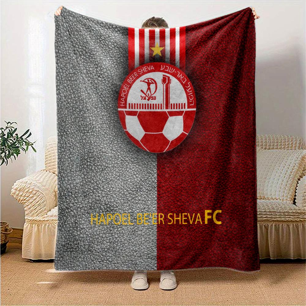 Hapoel Be'er Sheva FC Flannel Blanket, High quality Comfortable for All Seasons, Home Decor, Warmth and Comfort