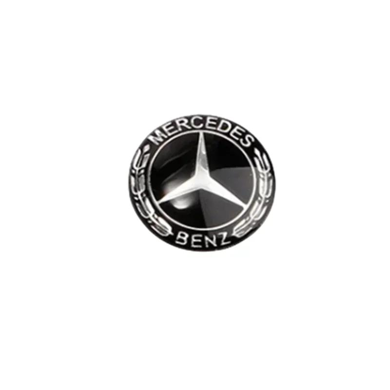 

For Mercedes Benz 1pc 29mm Aluminum Car Multimedia Knob Badge Stickers for Mercedes Benz W124 W140 W163 W202 W203 W204 W205 CLA чёрный