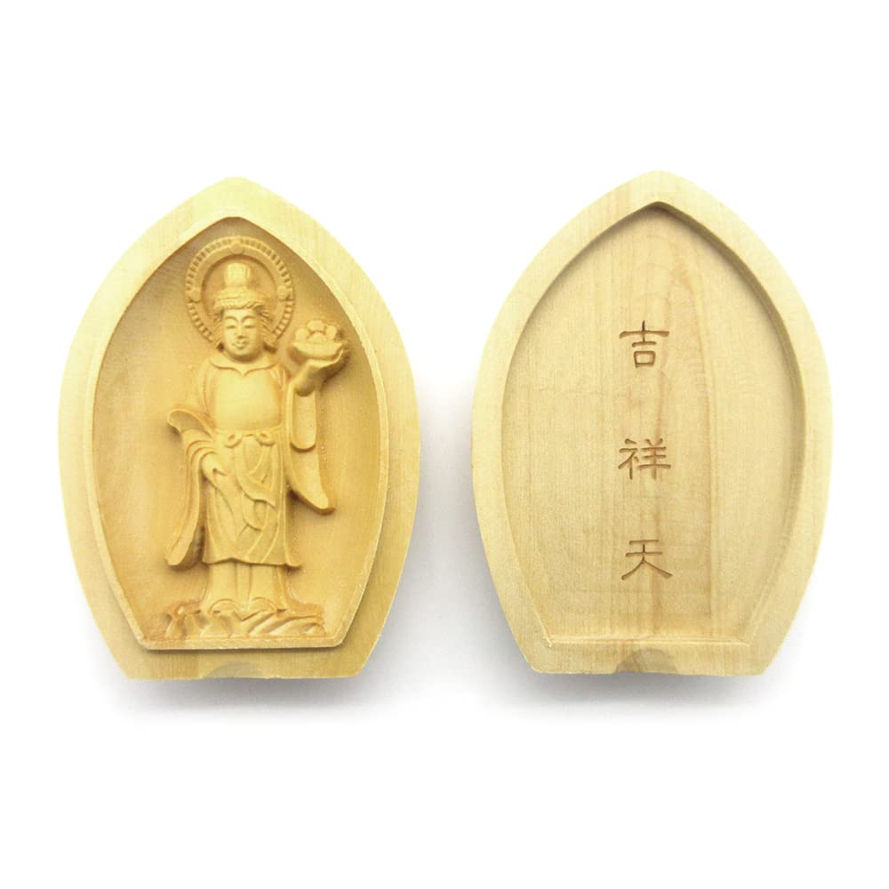 

Kurita s Special Buddhist Statue [Guardian Deity] Kichijoten (Lotus-Shaped Incense Holder Buddha [Pocket Buddha]) Guardian Deity of Happiness (Height