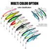 Newbility Bass & Marlin Minnow Lure Kit 9cm/8g ABS Plastic Bottom Baits with Hooks 10 Colors River/Stream Fishing for Carp Trout