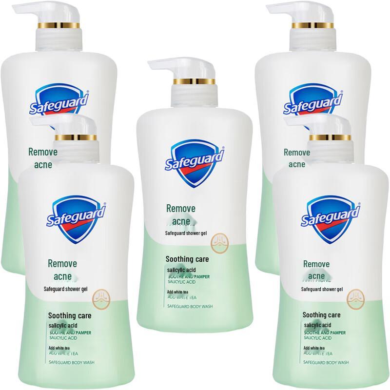 Safeguard Anti-Acne White Tea Shower Gel (5 x 360g)