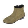 Women'S Boots Large Size Fashion Solid Color European And Pointed Side Zipper Thick Heel All Short Suede Boots For Women Trendy