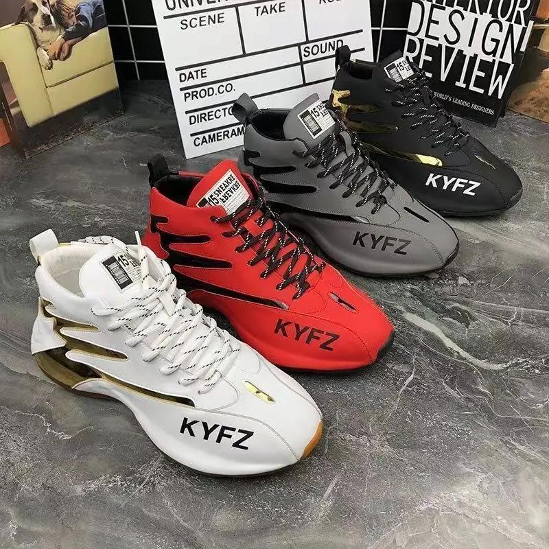 Podzimní univerzální vysoké trendy ležérní boty spodní boty internetový celebritní pánské boty