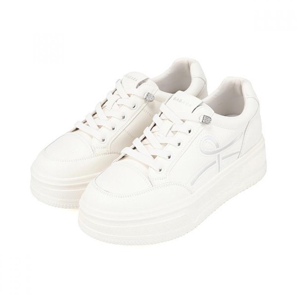 Barbara Women Leather Height Increasing Mold Sneakers 6cm Bbj165 225/01.silver