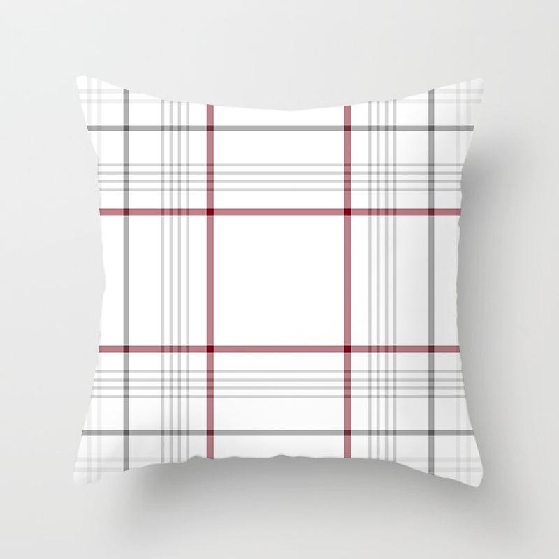 Scottish Red Plaid Pillowcase Home Sofa Pillow Cushion Cover