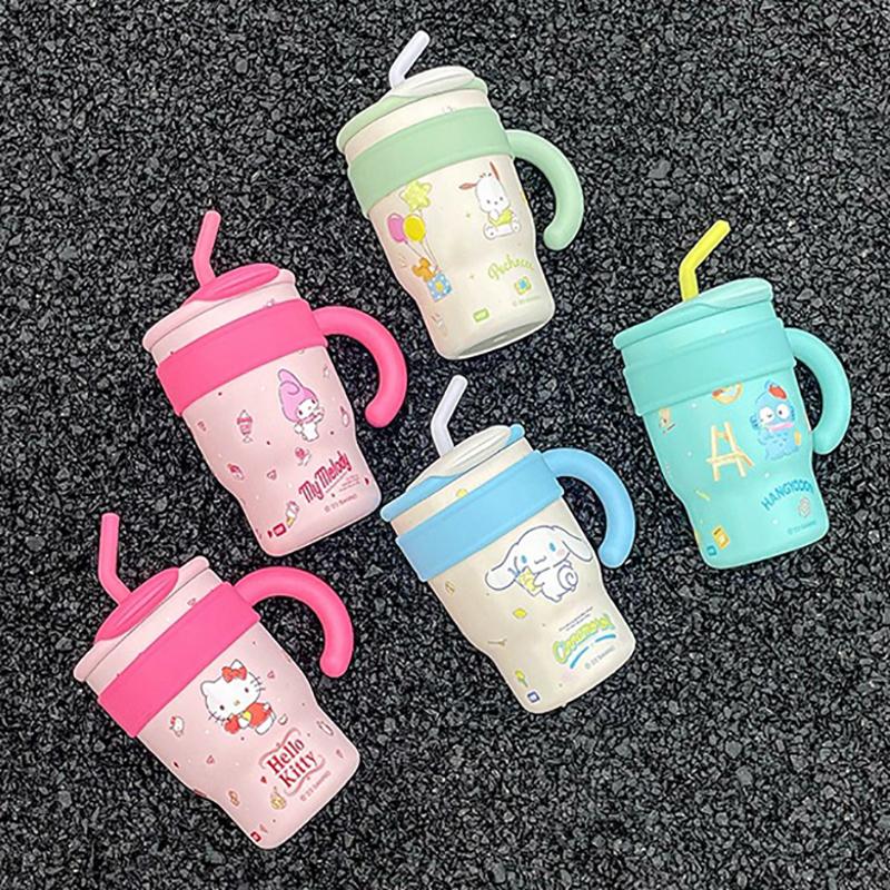Cartoon Stainless Steel Water Cup Cute 700Ml Insulated Water Bottle Large Capacity Straw Thermos Cup Drinkware