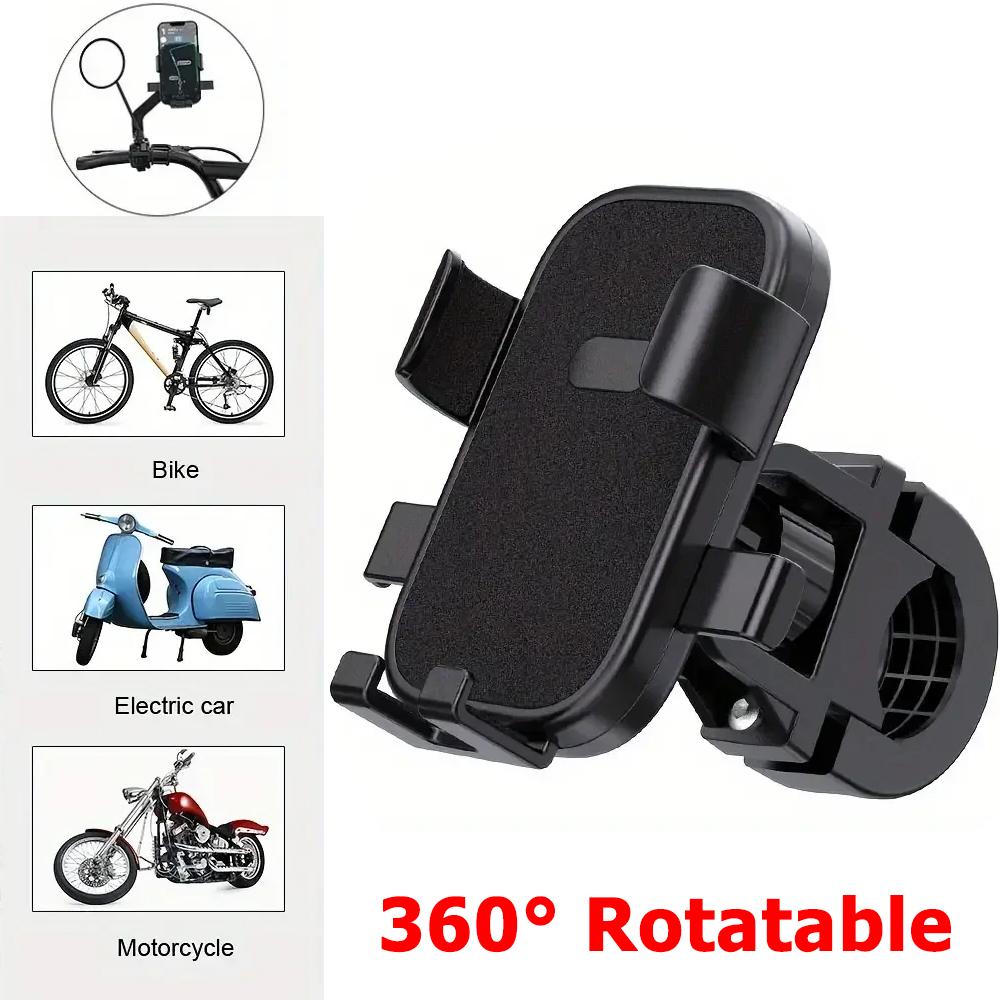 Motorcycle Mobile Phone Holder Handlebar Stand 360° Rotatable Adjustable Bike Phone Mount Navigation Stand