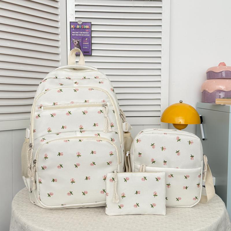Schoolbag girl backpack female Korean version ins wind Japanese floral soft sister Mori small fresh schoolbag high school student backpack