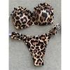 Animal Print Leopard Bikini Push Up Swimsuit Sexy Women Bikini Set 2025 Brazilian Bathing Suit Bandeau Thong Swimwear Beach Wear