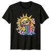 Skull Headphones Rainbow Graphic Music Mens T-Shirt Womens Tee