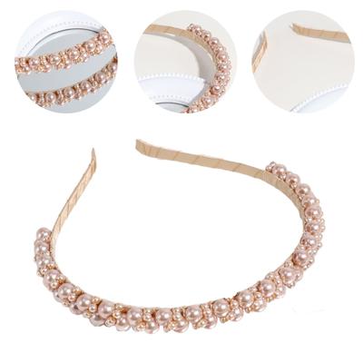 Fashionable Women's Headbands with Imitation Pearl Headpieces Female Hair Accessories Lady Hairstyle Headwear