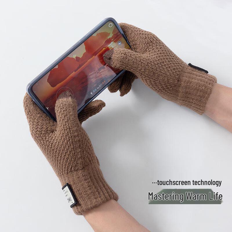 Men's Winter Warm Touchscreen Knitted Gloves